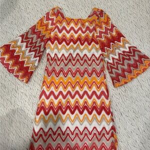 Colorful Zigzag Pattern Dress